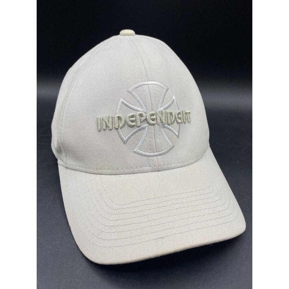 Independent Skater Skateboarding Baseball Hat Fitted Cream READ Fitted S/M